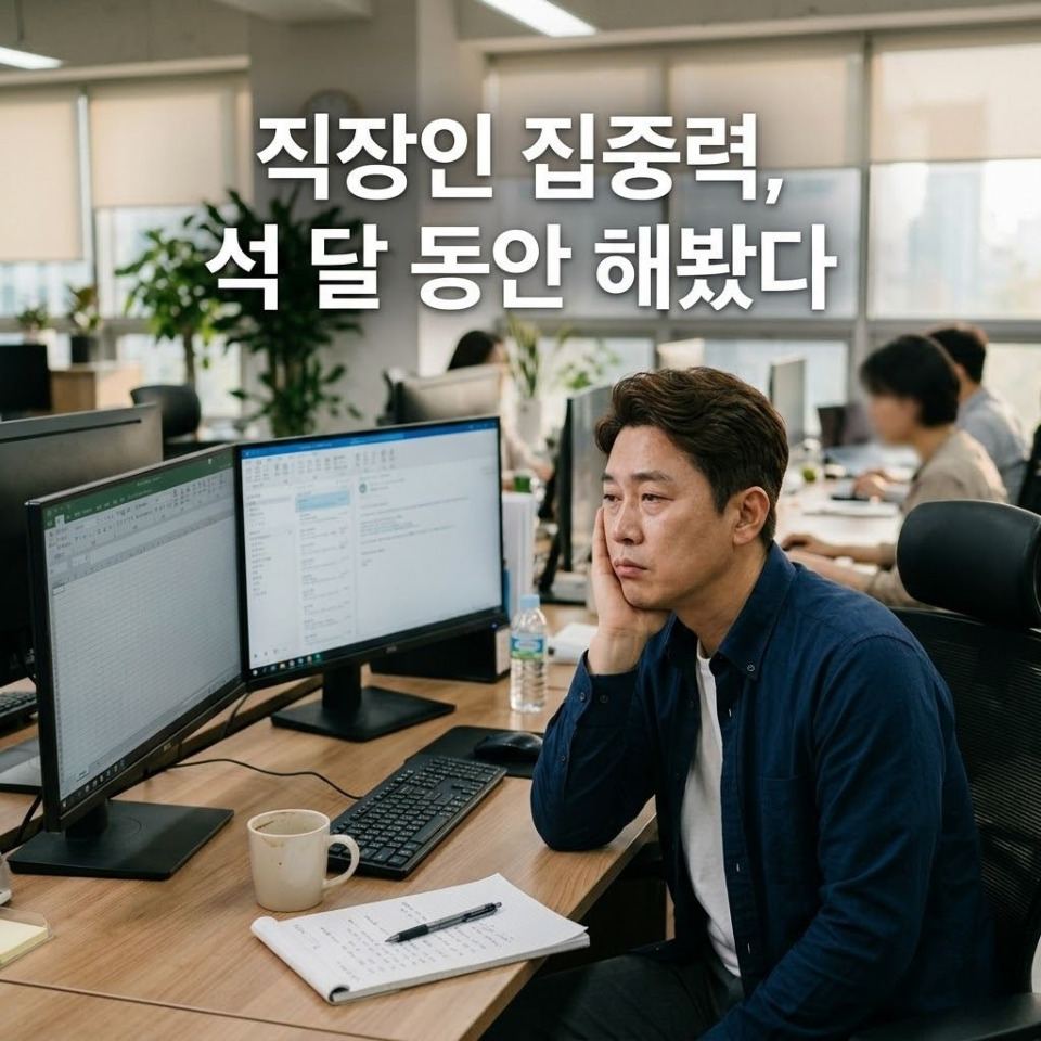 직장인 집중력 관리 석 달 후기
