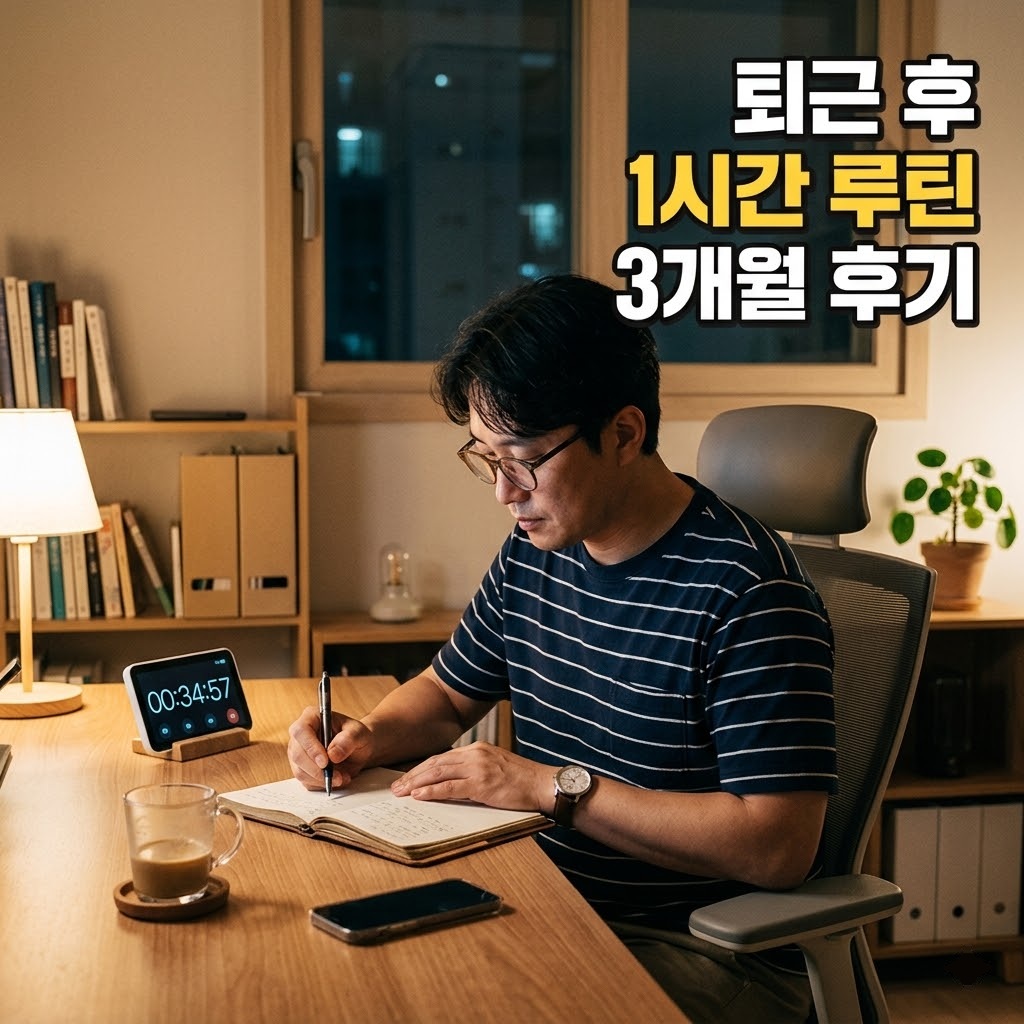 직장인 퇴근 후 1시간 루틴 3개월 후기