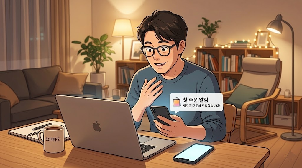 크몽 첫 주문 알림 받은 직장인