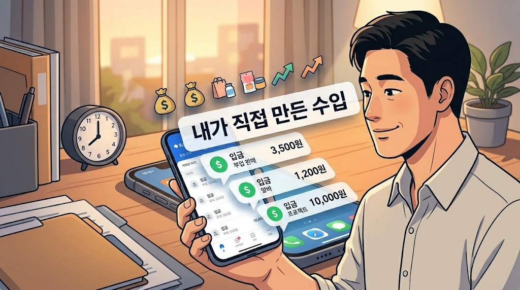 스마트스토어 부업 소액 수입 통장 입금